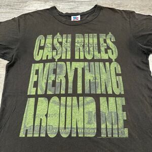 2000s Wu-Tang Cash Rules‎ Everything Around Me Gray Mens L Rap Hip Hop T-Shirt